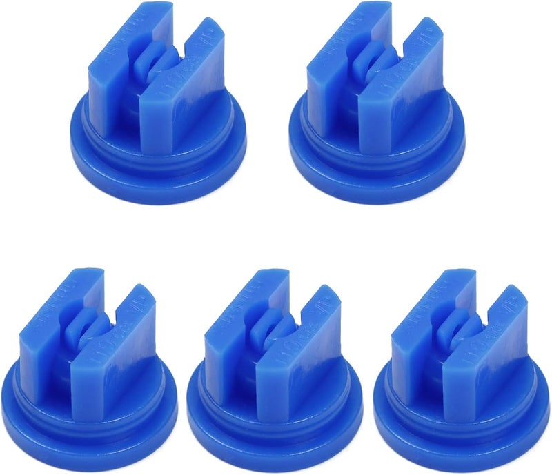 Tayffency 10 PCS Flat Fan Spray Tip 110 Degree Plastic Nozzle for Agricultural, Cleaning, Cooling (Blue) - Image 1
